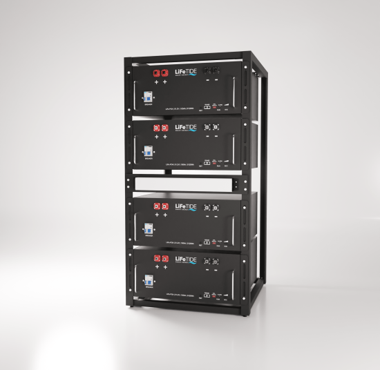 4x LiFeTIDE 5120Wh LiFePO4 51.2V 100Ah Batteries
