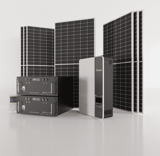 5kW Growatt Solar System 2x 5120Wh Batteries 5x 460W JA Solar Panels