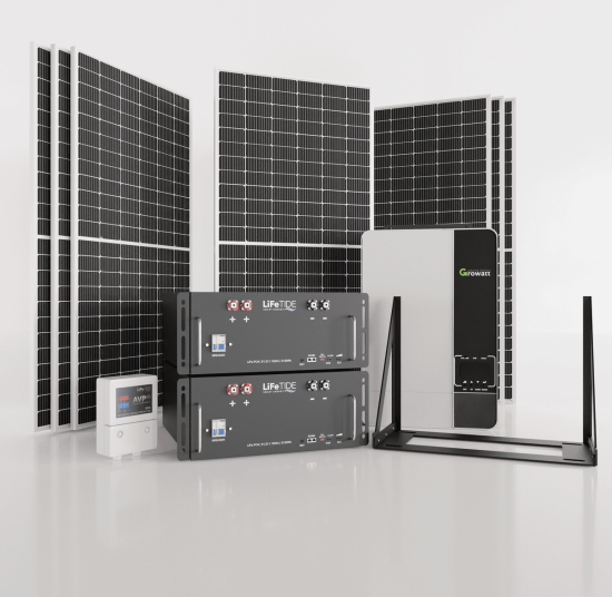 5kW Growatt Solar System 2x 5120Wh Batteries 5x 460W JA Solar Panels