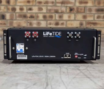 LiFeTIDE 2560Wh LiFePO4 25.6V 100Ah Battery