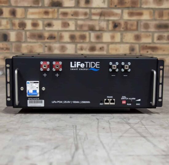 LiFeTIDE 2560Wh LiFePO4 25.6V 100Ah Battery