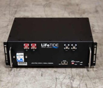 LiFeTIDE 2560Wh LiFePO4 25.6V 100Ah Battery