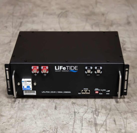 LiFeTIDE 2560Wh LiFePO4 25.6V 100Ah Battery