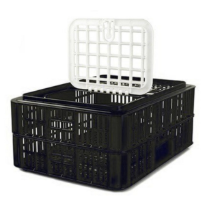 Live Bird Crate With Lid – Recycled Material – Black